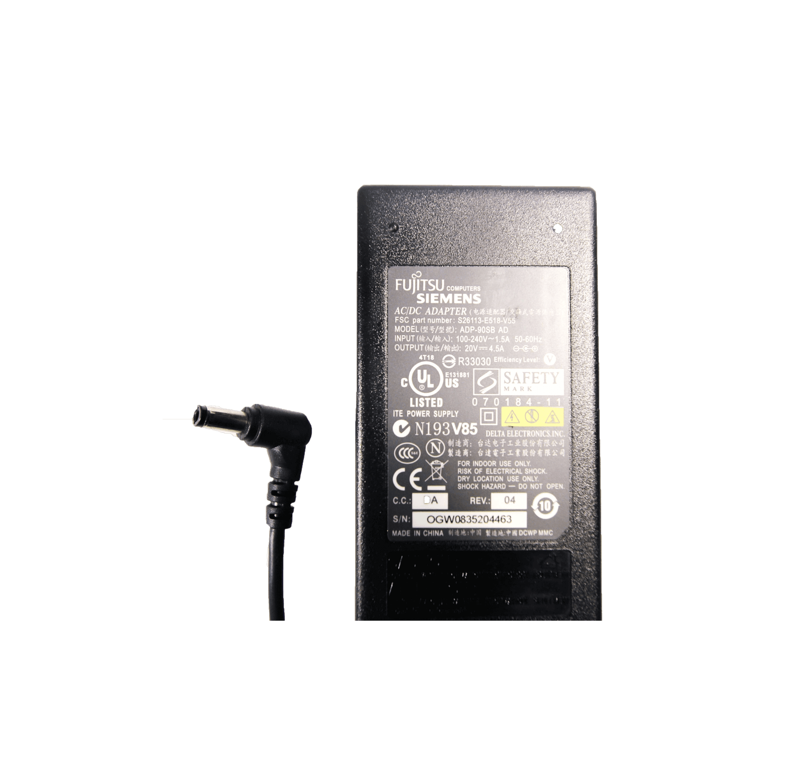 90W 20V 4.5A פוג'יטסו